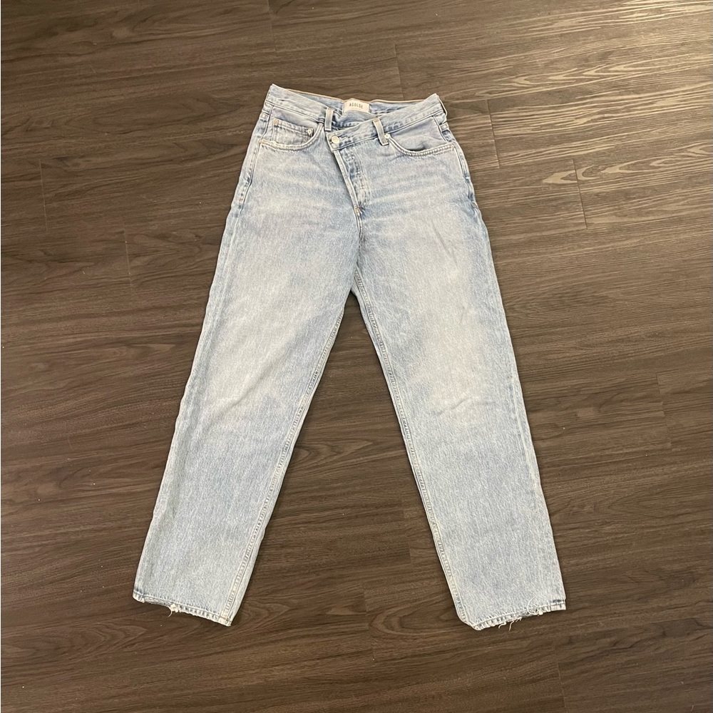 Agolde Criss Cross Upsized Jean in Suburbia Size 26